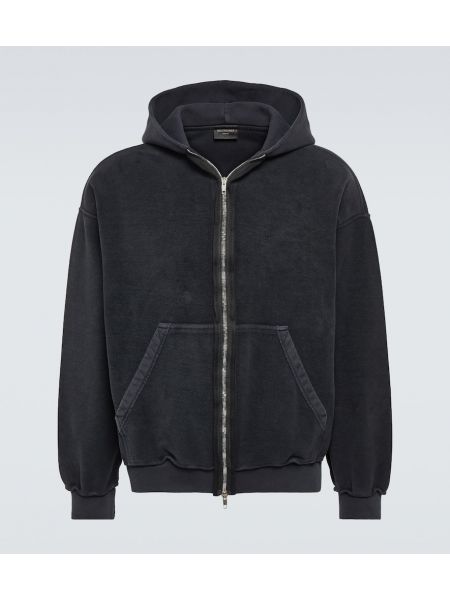 Bomull hoodie Balenciaga svart