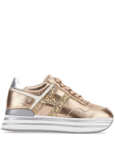 Sneakers με πλατφόρμα Hogan χρυσό