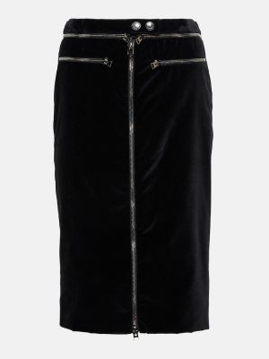 Bavlnená zamatová midi sukňa Tom Ford