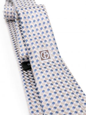 Hedvábná kravata Giorgio Armani modrá