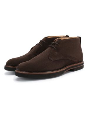 Замшевые ботинки Tods коричневые