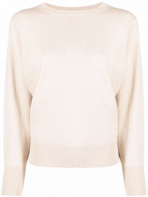 Pleten pulover z okroglim izrezom Peserico bela