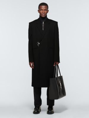 Μάλλινο παλτό Givenchy μαύρο