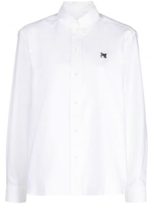 Bombažna srajca Maison Kitsuné bela