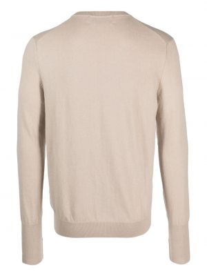 Kašmira džemperis ar v veida izgriezumu Ballantyne brūns