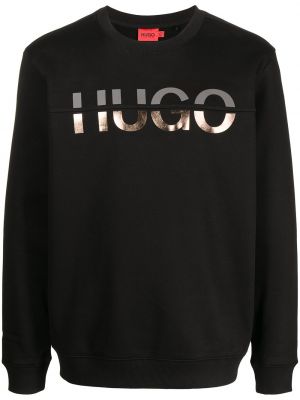 Trykt sweatshirt Hugo svart