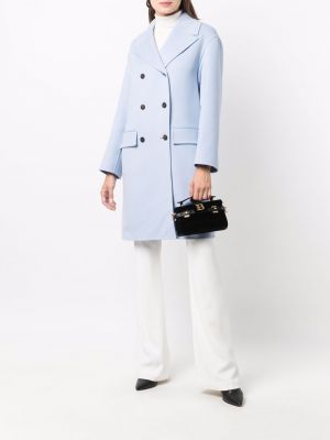 Kabát s knoflíky Ferragamo modrý
