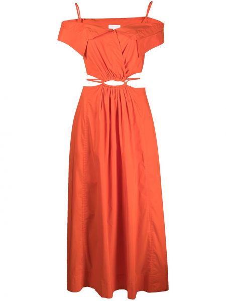 Oranžové dlouhé šaty Jonathan Simkhai
