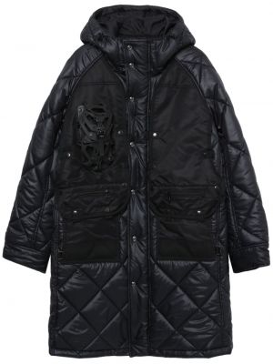 Prošivena jakna s kapuljačom Junya Watanabe Man crna