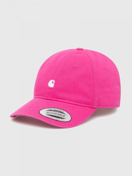 Хлопковая кепка с аппликацией Carhartt Wip розовая