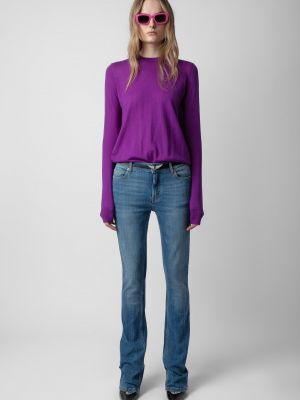 Фиолетовый шерстяной пуловер Zadig&voltaire
