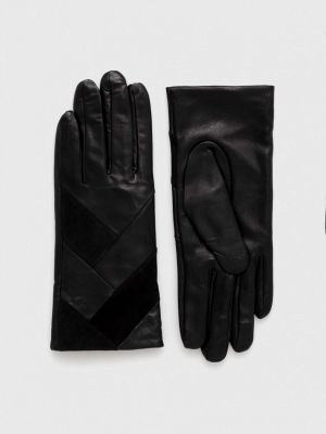 Черные кожаные перчатки Morgan
