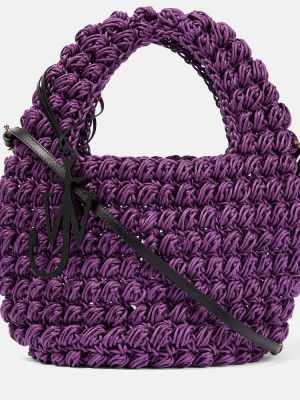 Geantă crossbody tricotate Jw Anderson violet