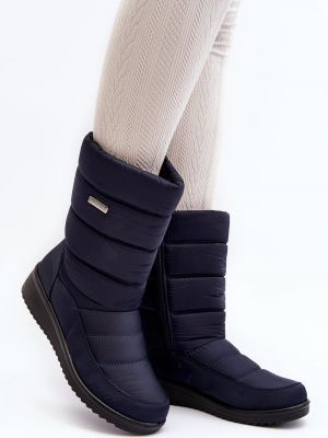Зимни обувки за сняг с клин ток с изолация Kesi синьо