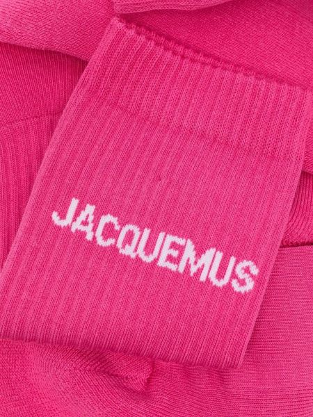 Chaussettes en jacquard Jacquemus rose
