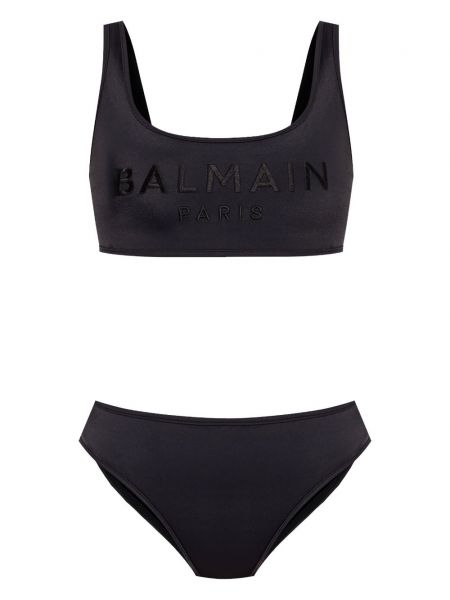 Brodeerattu bikinit Balmain musta