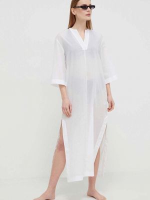 Pamučna haljina Calvin Klein bijela