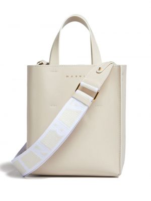 Δερμάτινη τσάντα shopper Marni χρυσό