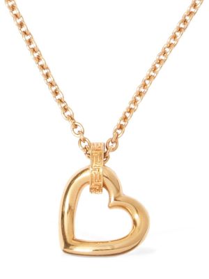 Ogrlica s uzorkom srca Versace zlatna