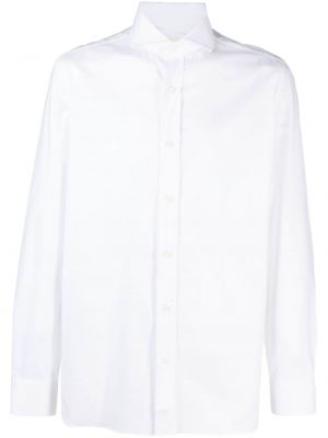 Pernata pamučna košulja Borrelli bijela