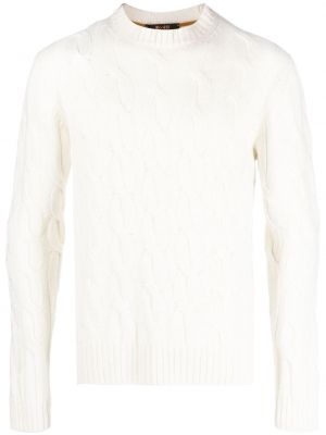 Sweter z kaszmiru Moorer biały
