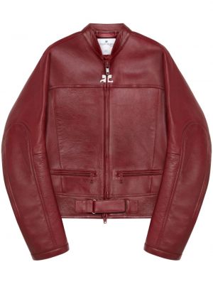 Lederjacke Courreges rot