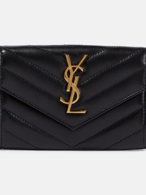 Kožená peňaženka Saint Laurent čierna