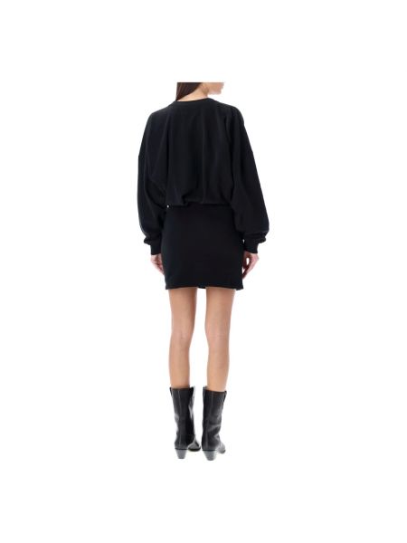 Mini vestido de algodón con volantes Isabel Marant étoile negro