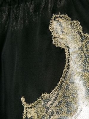 Szorty z perełkami koronkowe Gilda & Pearl czarne