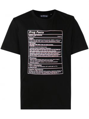 T-shirt en coton à imprimé Mostly Heard Rarely Seen noir