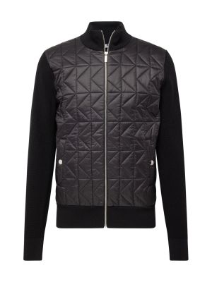Prechodná bunda na zips Karl Lagerfeld čierna