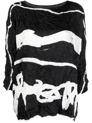 Bluză de mătase cu imagine cu imprimeu abstract Daniela Gregis