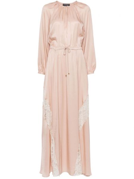 Σατέν μάξι φόρεμα Lorena Antoniazzi ροζ