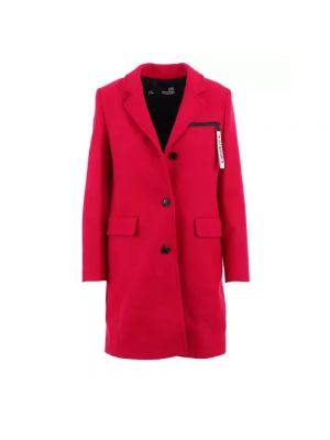 Czerwony płaszcz wełniany Love Moschino