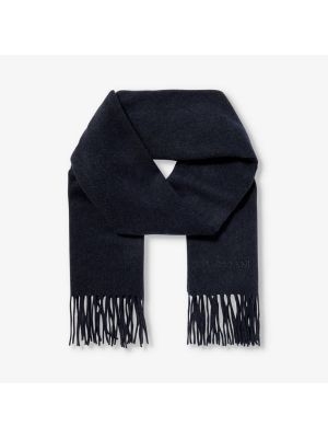 Кашемировый шарф с вышивкой с бахромой Corneliani синий
