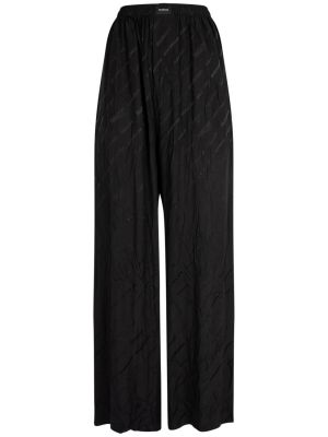 Жакардови панталон Balenciaga черно