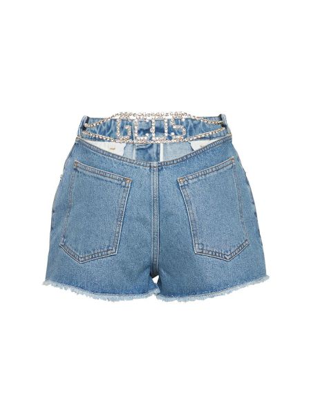 Shorts en jean en coton Gcds bleu