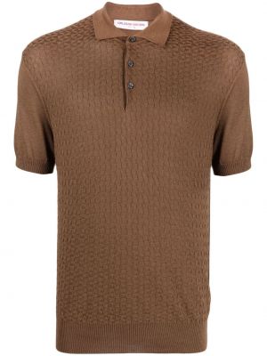 Strikke poloskjorte Orlebar Brown brun