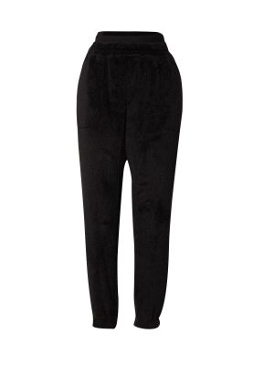 Jednofarebné nohavice s potlačou z polyesteru Hunkemöller - čierna
