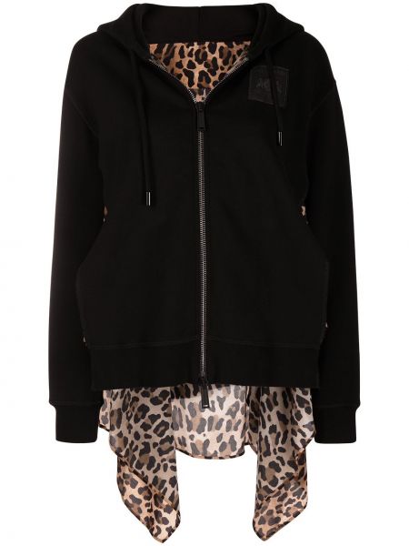 Sudadera con capucha leopardo Dsquared2 negro