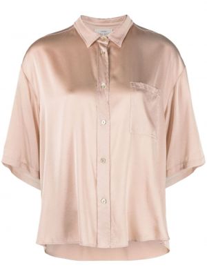 Svilena satenska košulja Forte_forte ružičasta