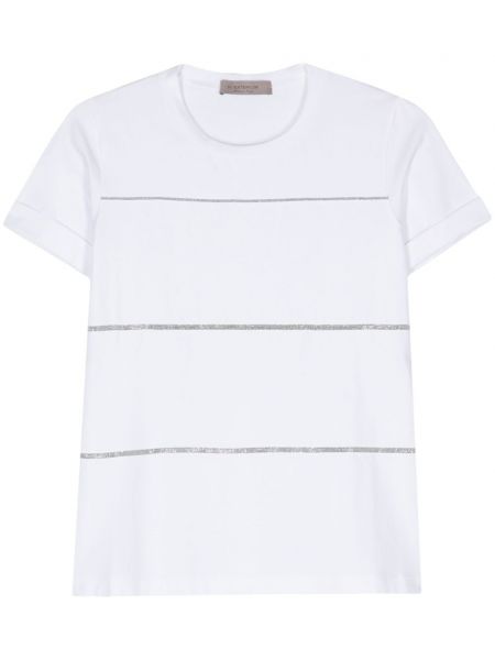 Trøje stribet t-shirt D.exterior hvid