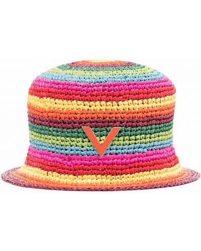 Плетена шапка Valentino Garavani розово