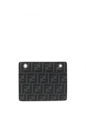 Geldbörse mit reißverschluss mit print Fendi schwarz