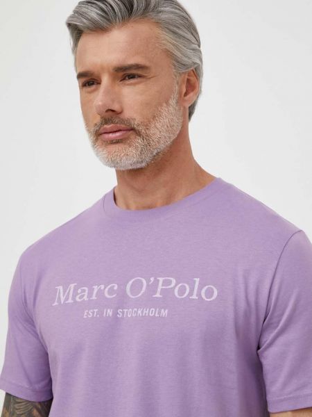 Поло тениска с принт Marc O'polo виолетово
