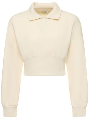 Vlněný pulovr Annagreta bílý