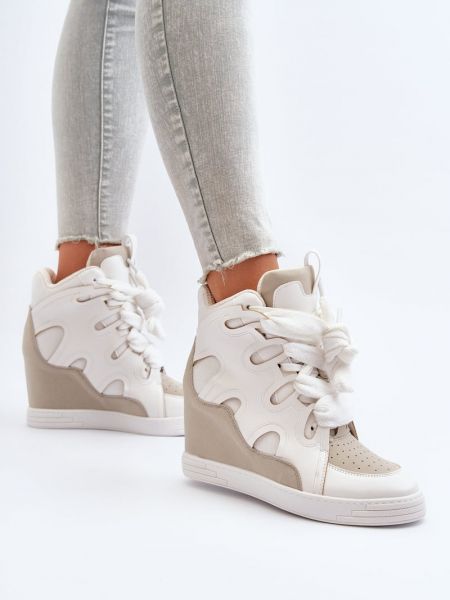 Sneakers με τακούνι-σφήνα Kesi λευκό