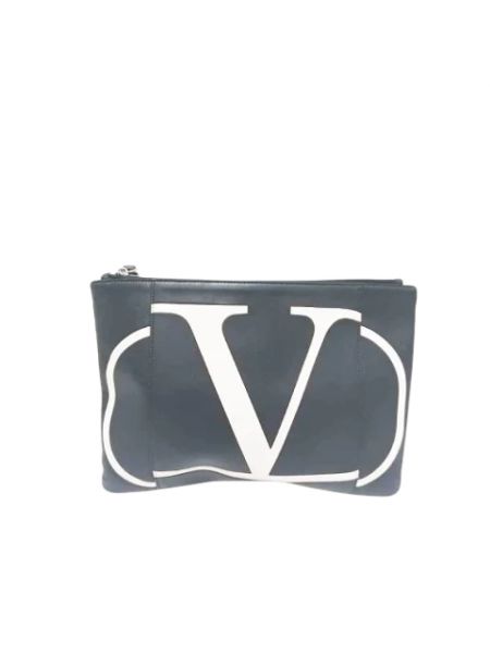 Kopertówka skórzana Valentino Vintage czarna