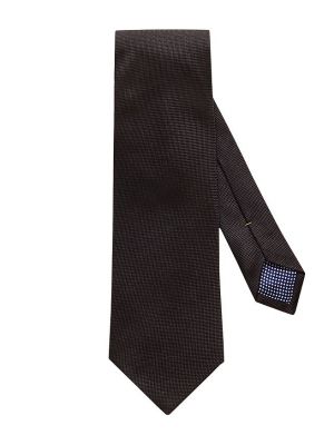 Классический однотонный шелковый галстук Eton черный