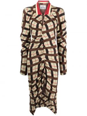 Midi šaty Vivienne Westwood hnědé